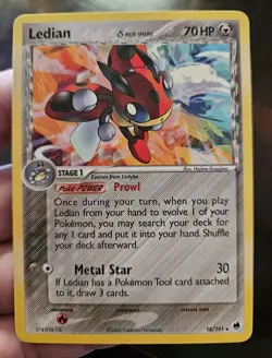 Ledian (Delta Species) 18/101 Dragon Frontiers Regular LP Pokemon Card 2006 - Image 2