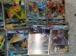 Bundle of 11 gx Pokemon cards from sun and moon era with full art professor - Image 2
