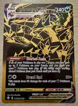 Pokemon TCG Eternatus VMAX SV122/SV122 Shining Fates Ultra Rare Gold Card - Image 1