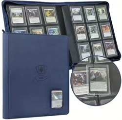 NAVY- TOPLOADER BINDER holds 360 Toploaders Trading Card Album Folder - Image 1