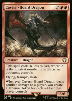 2023 MTG Magic Tales of Middle Earth 0031 Cavern-Hoard Dragon Rare - Image 1