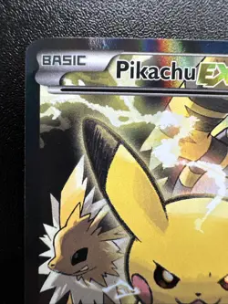 Pokemon Pikachu EX Red & Blue Col Black Star Full Art Promo XY124 NM A - Image 2