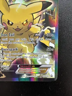 Pokemon Pikachu EX Red & Blue Col Black Star Full Art Promo XY124 NM A - Image 5