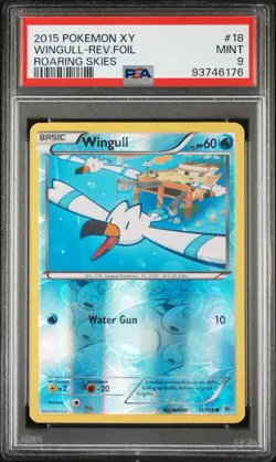 2015 Pokemon Wingull 18/108 Roaring Skies Reverse Holo PSA 9 Mint - Image 1