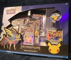 Pokemon TCG Celebrations Deluxe Pin Collection Zacian LV.X *Sealed* - Image 3