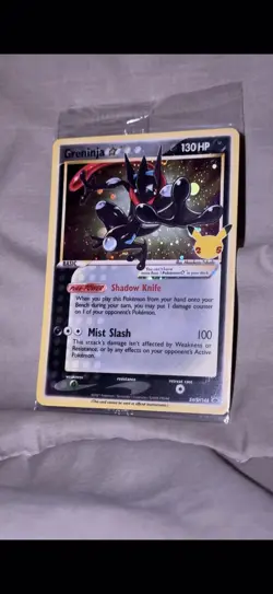 Greninja Gold SWSH144 Sword & Shield Black Star Promo Holo Pokemon Sealed Plasti - Image 1