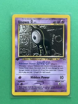 2001 Pokemon Neo Discovery Unown 1st Edition #33/75 Non-Holo NM MINT - Image 1