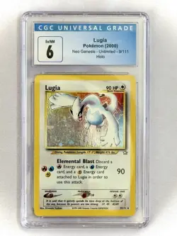 2000 Pokemon TCG Lugia Holo 9/111 Neo Genesis Unlimited CGC 6 - Image 1