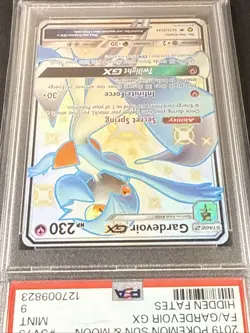 2019 POKEMON SUN & MOON HIDDEN FATES #SV75 FULL ART/GARDEVOIR GX PSA 9 - Image 3