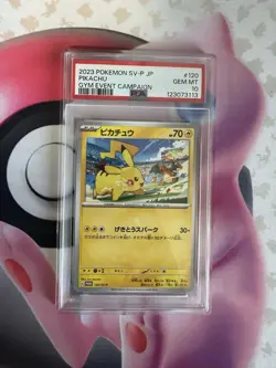 Pokemon TCG Japanese Pikachu Promo Gym Event 120/SV-P PSA 10 - Image 1