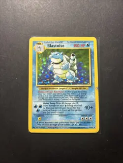 Blastoise 002/102 Base Set Holo Pokemon WOTC HP/DMG - Image 1