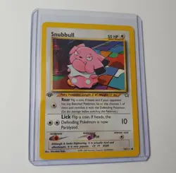 Snubbull 74/111 Common 1st Edition Neo Genesis Pokemon LP-NM - Image 1