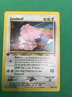 Snubbull - 1st Edition - 74/111 - Neo Genesis - Pokemon - Near Mint - Image 1