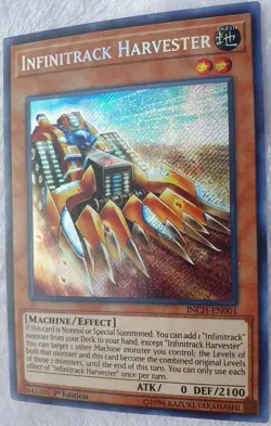 Yugioh 1x Infinitrack Harvester INCH-EN001 Secret Rare 1st Edition Near Mint - Image 4