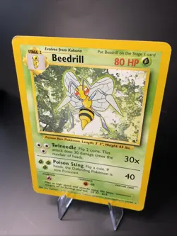 Beedrill 17/102 Base Set Unlimited Non Holo Rare LP WotC Vintage Pokemon Card - Image 2