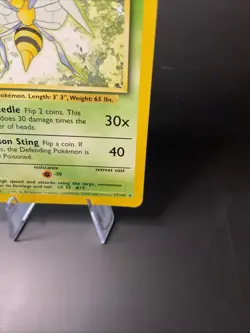 Beedrill 17/102 Base Set Unlimited Non Holo Rare LP WotC Vintage Pokemon Card - Image 4