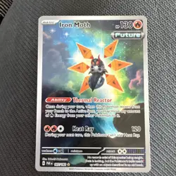 Pokemon TCG Iron Moth Paradox Rift Holo Card 187/182 Illustration Rare - Image 1