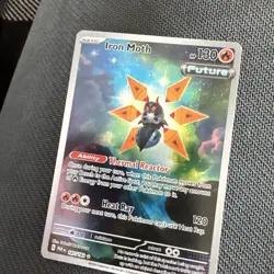 Pokemon TCG Iron Moth Paradox Rift Holo Card 187/182 Illustration Rare - Image 3