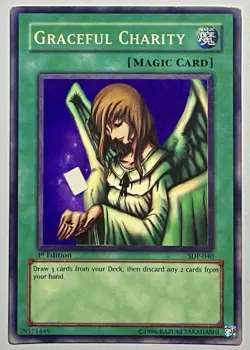 Graceful Charity SDP-040 (MP) 1st Edition Common 2002 Yu-Gi-Oh! Card TCG - Image 1