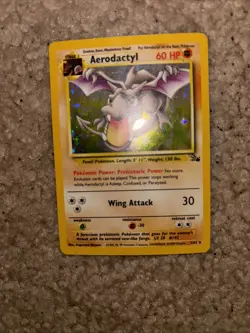 Pokemon TCG Aerodactyl Fossil Holo Rare Card 1/62 Unlimited - Image 1