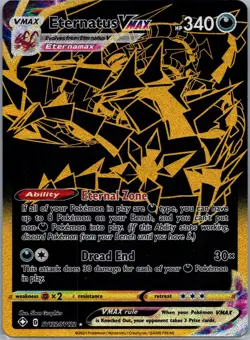 2021 Pokemon Eternatus VMAX SV122/SV122 Shining Fates Gold Full Art Card - Image 1