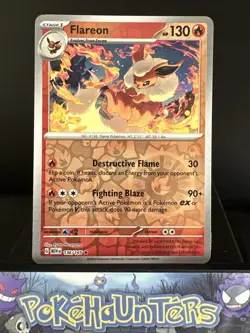 Pokemon Card Flareon 136/165 Scarlet & Violet 151 Reverse Holo Rare L/P - Image 1