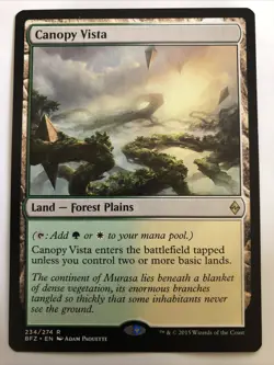 MTG Battle For Zendikar Canopy Vista 234/274 NM Rare - Image 1