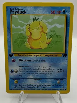 2000 Pokemon Team Rocket 1st Edition Psyduck #65/82 - Ungraded - Image 1