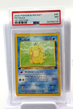 2000 Pokemon rocket psyduck 1st Edition 65/82 PSA 7 Fresh Grading Oct. 2025 - Image 3