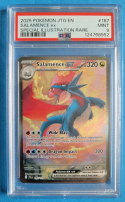 2025 Pokemon Journey Together Salamence EX SIR 187/159 PSA 9 MT - Image 1