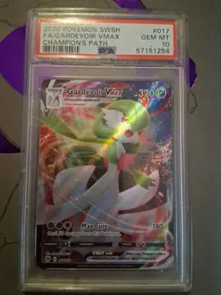 2020 Pokemon Champion's Path Gardevoir VMAX Full Art #017 PSA 10 - Image 1