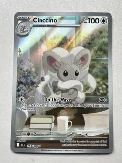 Cinccino 153/086 Illustration Rare 2025 TCG Pokemon Black Bolt Near Mint - Image 1