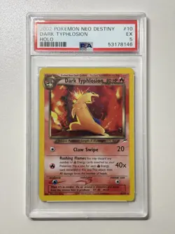 2002 Pokemon Neo Destiny #10 Dark Typhlosion Holo Rare PSA 5 EX Vintage - Image 1
