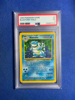 1999 POKEMON BASE SET UNLIMITED #2 BLASTOISE-HOLO PSA 5 - Image 1