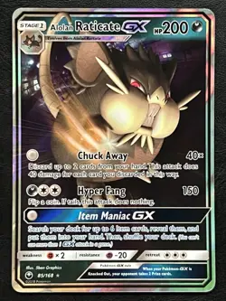 Pokemon Alolan Raticate GX - Celestial Storm - 85/168 NM - Image 1