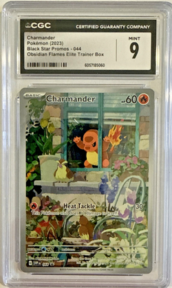 CGC 9 Mint Pokemon 🔥 Charmander Obsidian Flames ETB Black Star Promo Holo #44 - Image 1