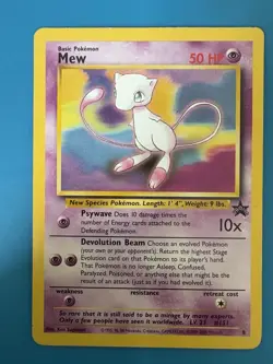 Pokemon TCG- Mew #8 Black Star Promo Wizards-regular-LP - Image 1