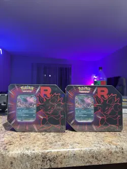 Pokemon TCG Destined Rivals Team Rocket Tin Nidoking EX . Lot Of 2 - Image 1