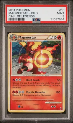 2011 Pokemon Call of Legends Magmortar Holo #16/95 PSA 9 MINT! - Image 2