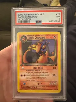 Dark Charizard 1st Edition 21/82 - PSA 7 - Non Holo - Team Rocket - Pokemon TCG - Image 1