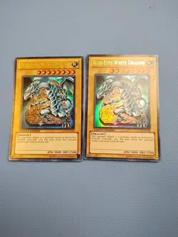 2x Blue-Eyes White Dragon LC01-EN004 Yu-Gi-Oh Legendary Collection 1 Limited... - Image 1
