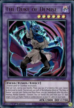 The Duke Of Demise - Ultra Rare 1st Edition MZTM-EN033 - NM - YuGiOh - Image 1