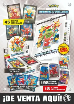 New PIKACHU Cosplay 2 HEROES & VILLAINS Cards Box 360 Packs Peru Flash Edition - Image 1