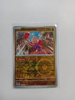 Hitmonchan 107/165 Reverse Holo 151 NM Pokemon Card - Image 1