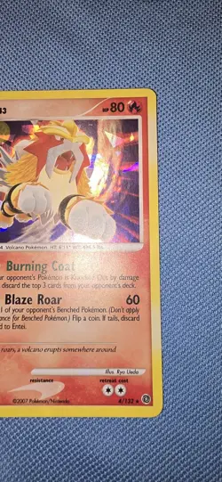 Entei - (Cracked Ice Holo) 004/132 Miscellaneous Cards & Products Holo - Image 4