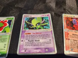 3 Vintage Pokemon Card Lot (Celebi Ex, Magcargo Ex, Meganium Ex) - Image 3