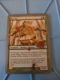Magic The Gathering UNHINGED FAT ASS green card MTG - Image 1