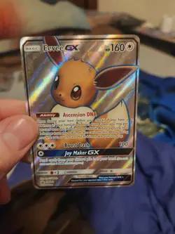 Pokemon TCG Eevee GX SM242 Full Art Holo Card - Image 1