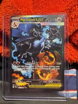 Mega Charizard x Ex 125/094 SR Full Art Pokemon Card English Mint Condition - Image 1