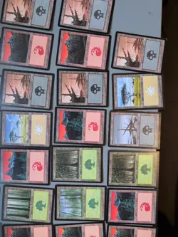 MTG 31 Portal Basic Land Card Mix As Shown Old Vintage,Mountain,Forest,Swamp - Image 5
